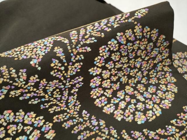 平和屋着物□極上 塩瀬 九寸名古屋帯 干支 十二支 金彩 褐返色