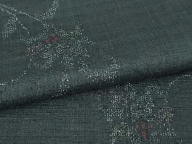 平和屋本店□極上 本場結城紬 重要無形文化財 奥順謹製 80亀甲 飛び