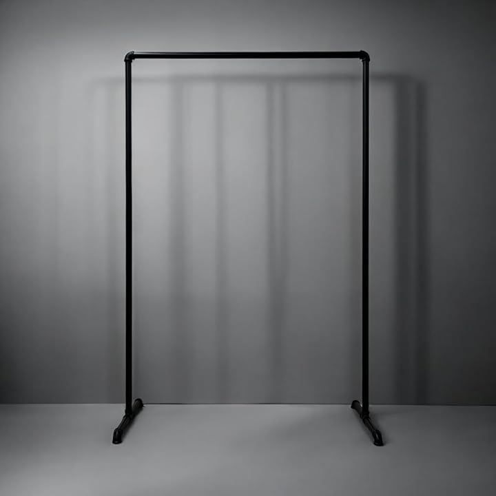 FiDi ハンガーラック ガス管 アイアン 黒 パイプ インダストリアル 収納 什器 ブラック 幅80cmx高130cm