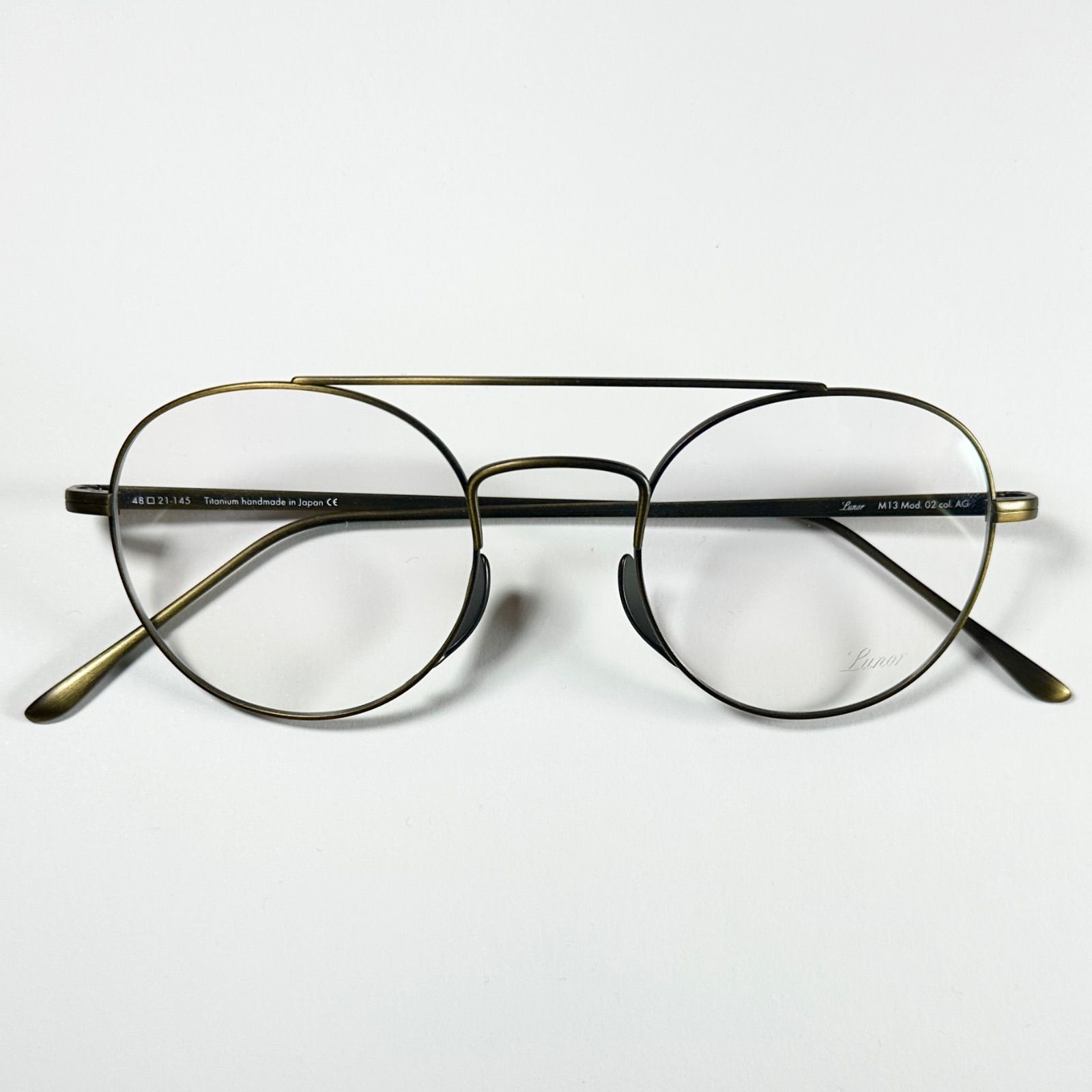 Glasses Lunor Advantage 420 GP Round Titan Frame Gold Plated