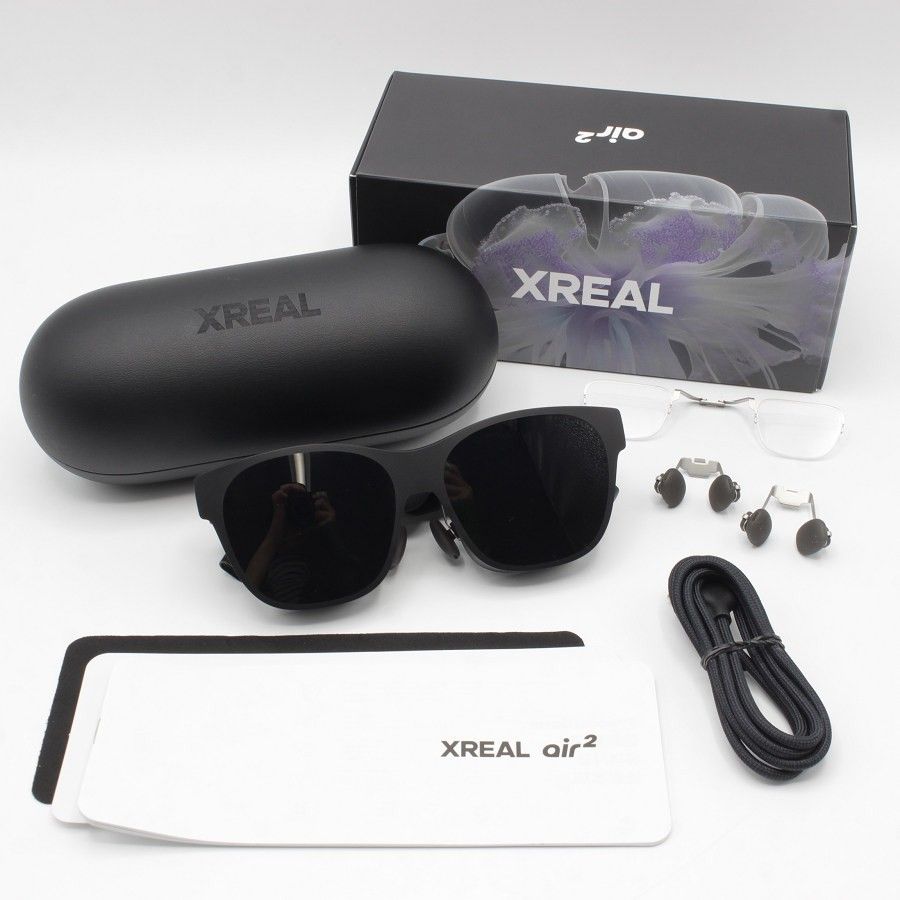 美品】XREAL Air 2 X1004G ダークグレー スマートグラス ARグラス 