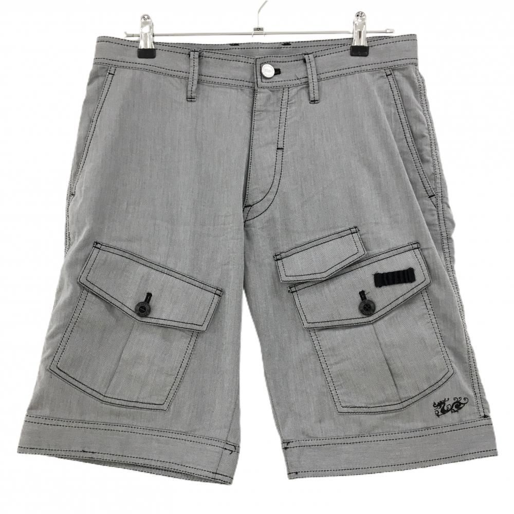 美品】ダンスウィズドラゴン ハーフパンツ グレー系 ステッチ黒 メンズ