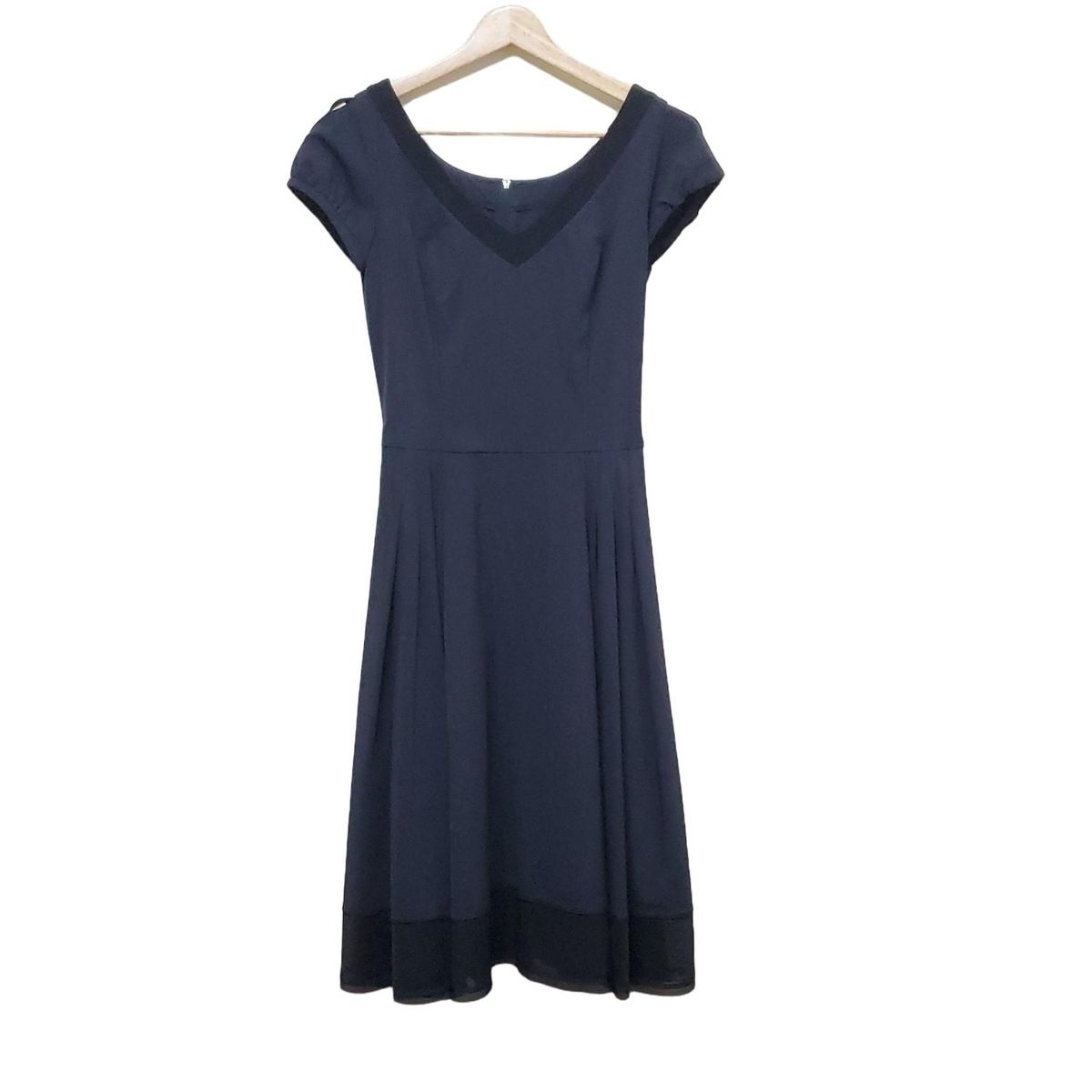 FOXEY NEW YORK ワンピース　ネイビー　38 美品」FOXEY NEW YORK ノースリーブワンピース 紺38 - メルカリ