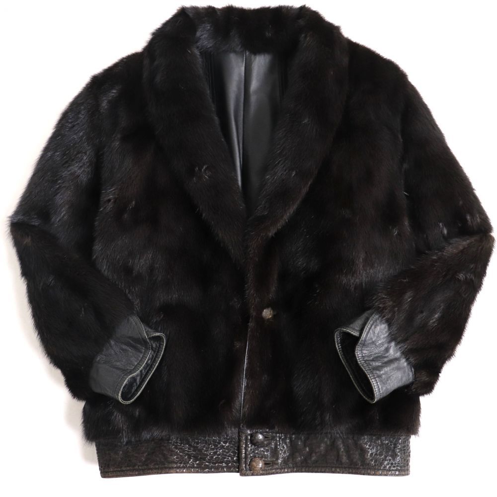楽天市場】毛並み極美品○メンズ MINK ミンク×レザー リバーシブル