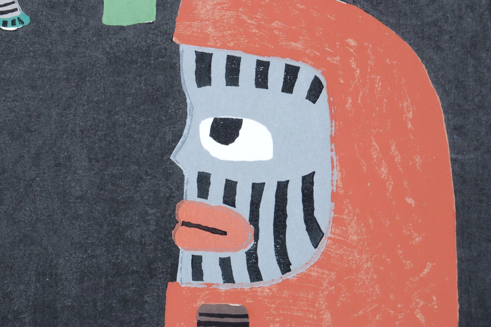 畦地梅太郎 「水」木版画 57/150 直筆サイン 1980年 おじさん