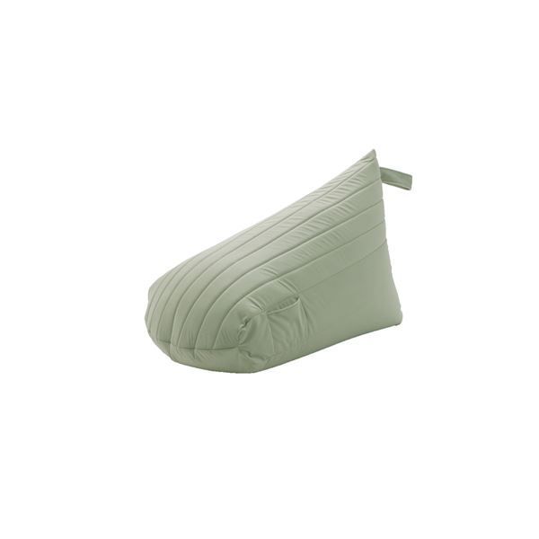 ビーズソファー 約幅55cm ベロア生地 グリーン スマホ用ポケット付き 背もたれのある ビーズソファ リビング インテリア家具