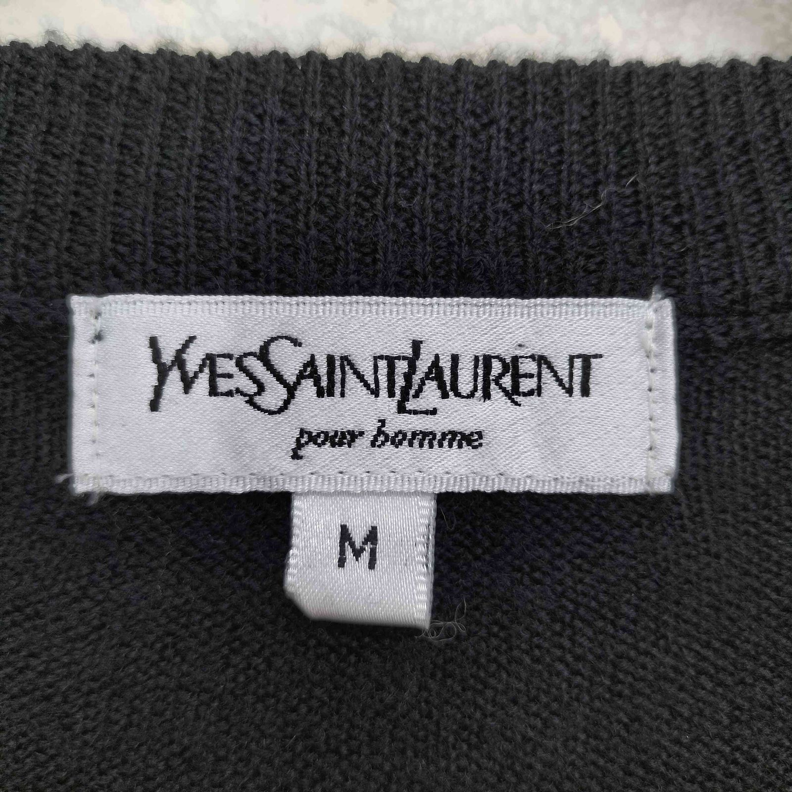 イブサンローラン　ニット　セーター　ワンポイント刺繍　メンズ　ヴィンテージ 2025年最新Yahoo!オークション -サンローランニットの中古品・新品