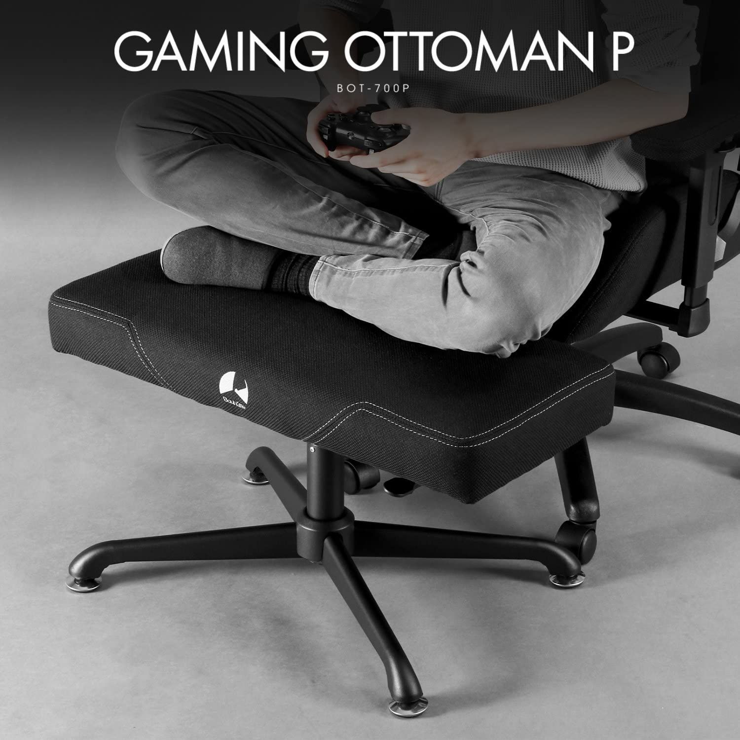 ゲーミングオットマンワイドP バウヒュッテ コットン BOT-700P-BK Bauhutte ブラック