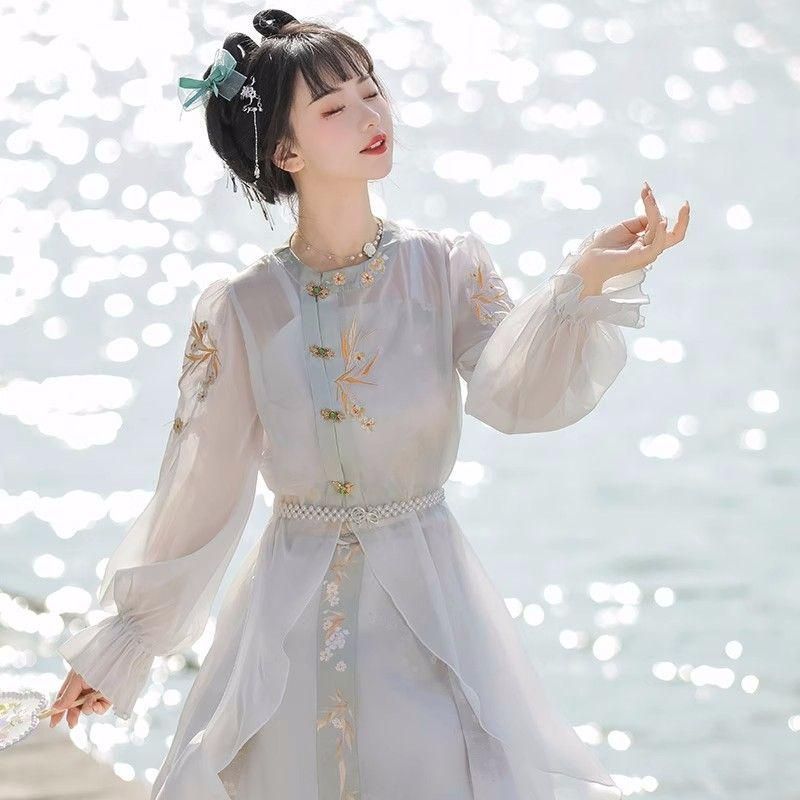 HF-259 漢服 コスプレ ワンピース 唐装 仙女服 中華風 コスプレ衣装 刺繍 可愛 民族風 制服 女装 舞台衣装 キャラクター衣装 学園祭 文化祭 雰囲気 お呼ばれ イベント 大人 舞台 新年会