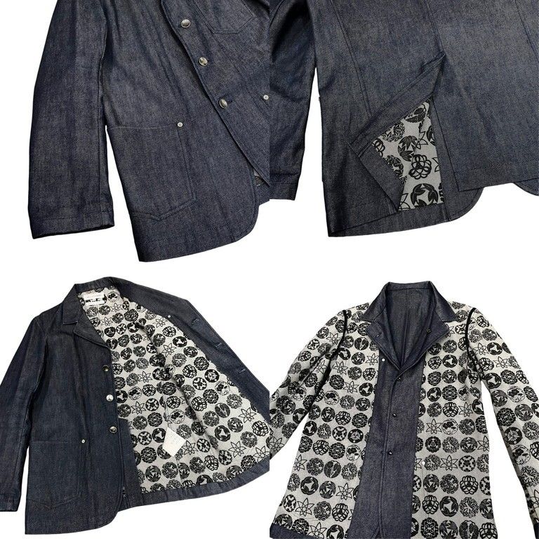 COMME des GARCONS SHIRT 裏地家紋プリントリバーシブルデニム