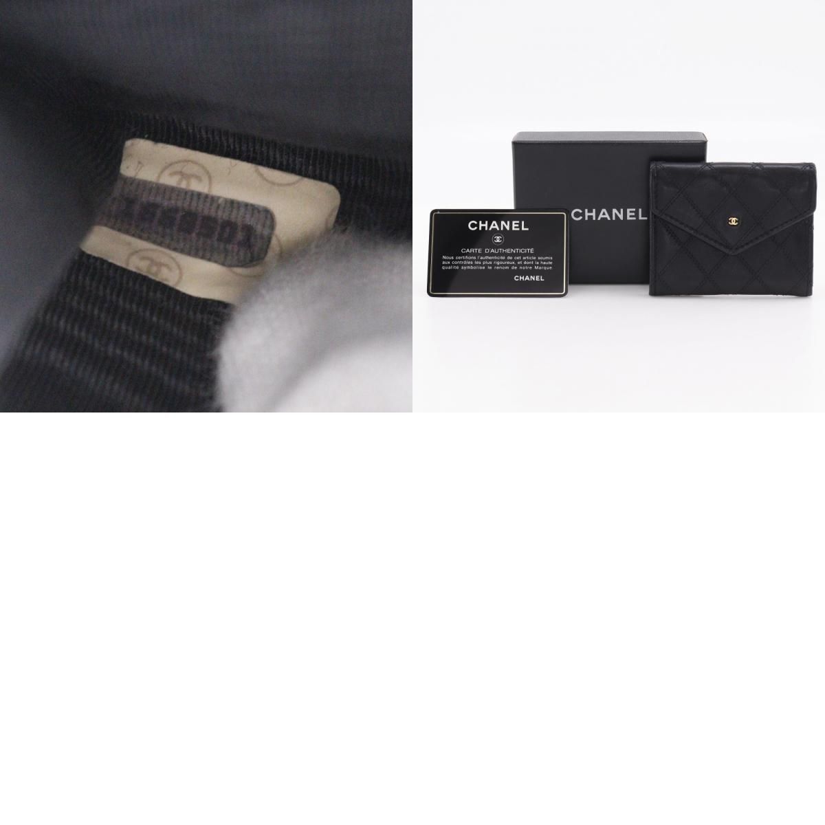 CHANEL】シャネル ビコローレ ココマーク カーフ 黒 レディース コイン