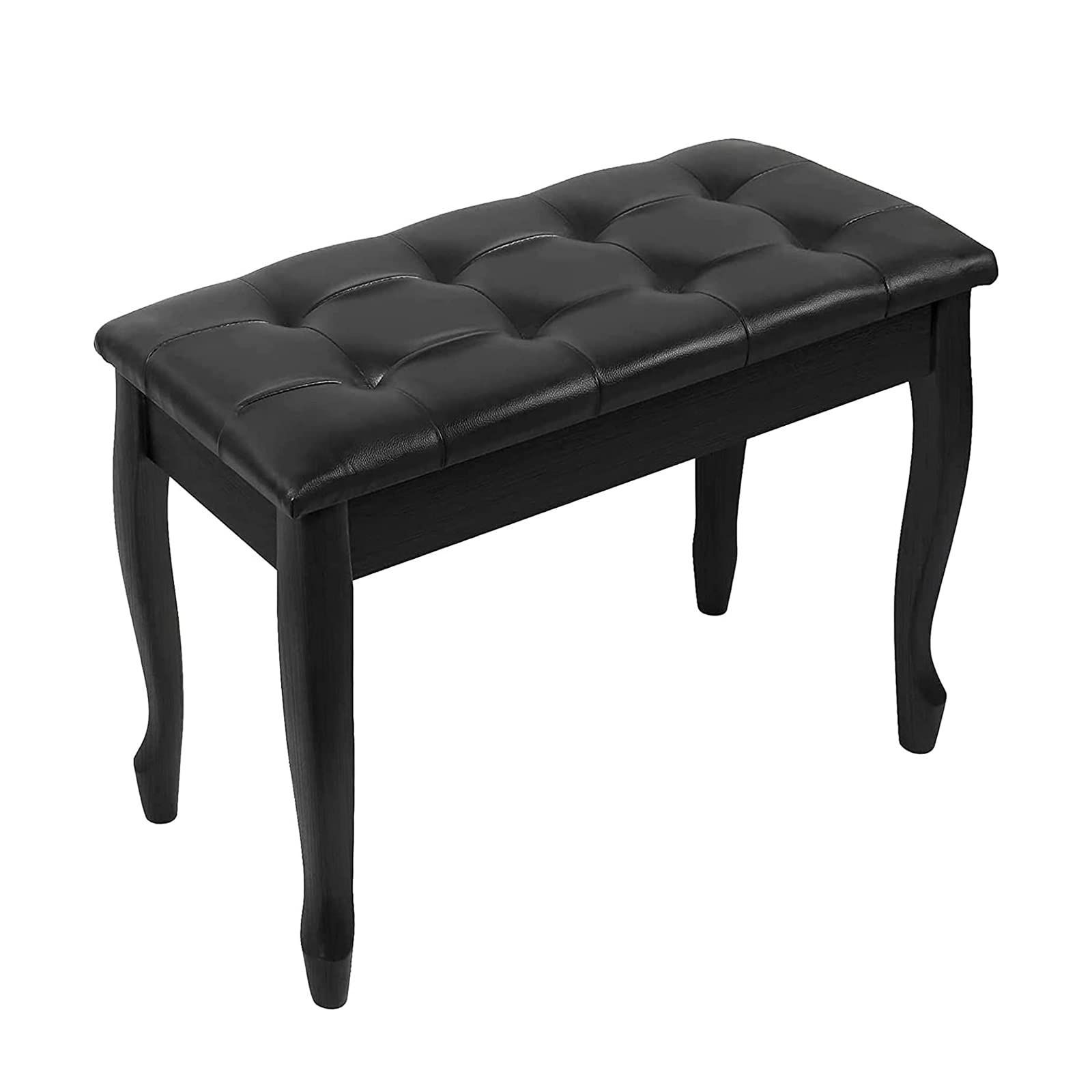 【新着商品】GIBLEA ピアノイス ピアノ椅子 楽譜収納付き キーボードイス キーボード椅子 木製 電子ピアノ用椅子 幅70cm 猫脚 (黒い)