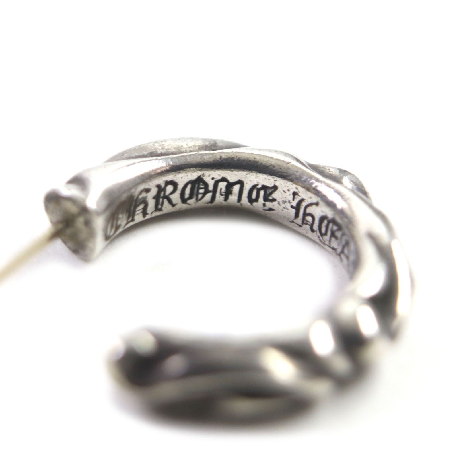 美品▽CHROME HEARTS クロムハーツ スクロール フープピアス SV925 K14 シルバー 保存袋付き 重量4.0g メンズ - メルカリ