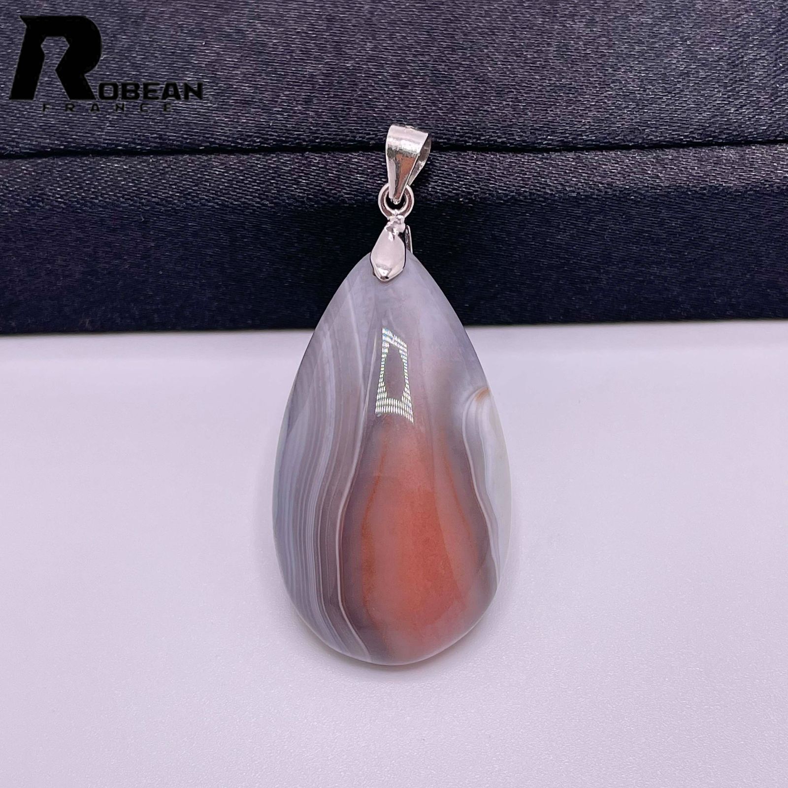 在庫切れ 貴重 EU製 定価5万円ROBEAN・ピンク ペルシャメノウペンダントパワーストーン アクセサリー 瑪瑙 金運 お守り 貴重 幸運 贈り物 ギフト プレゼント 34.5*19.6*8.7mm M903693