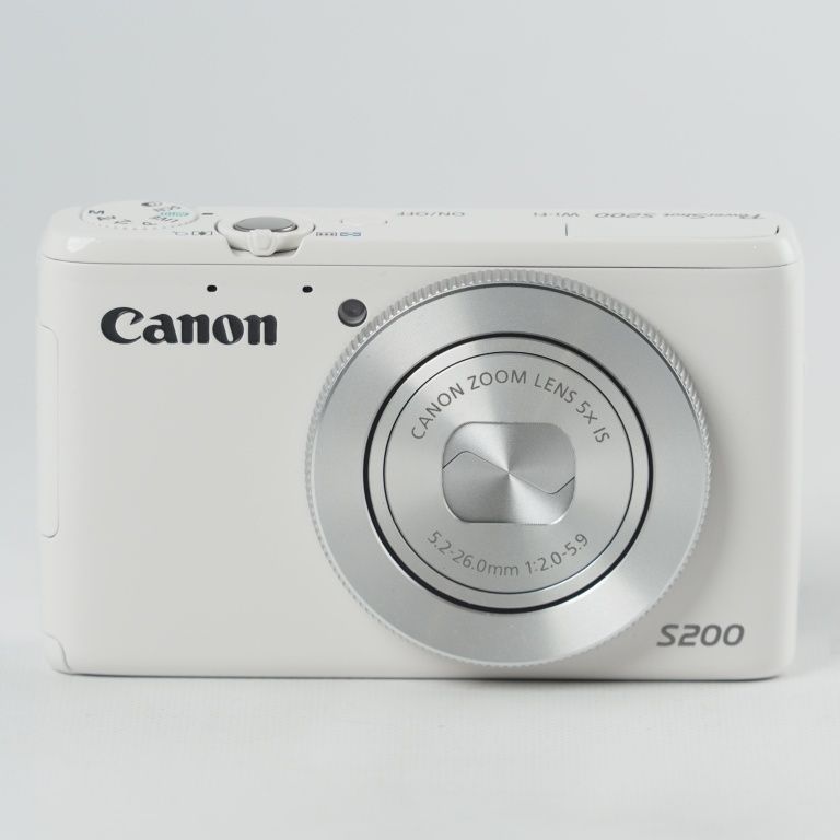 Canon デジタルカメラ PowerShot S200 ホワイト F値2.0 広角24mm 光学5倍ズーム PSS200 WH