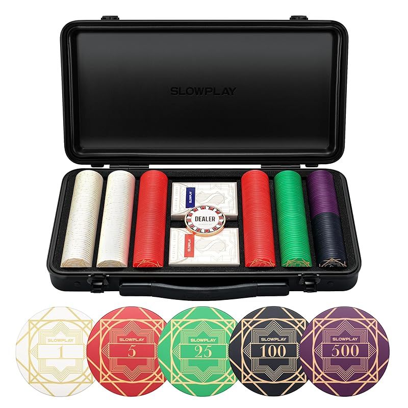 SLOWPLAY Nash Ceramic Poker Chips Set | Nashセラミックポーカーチップセット 39mm 300枚 数字表記あり 0