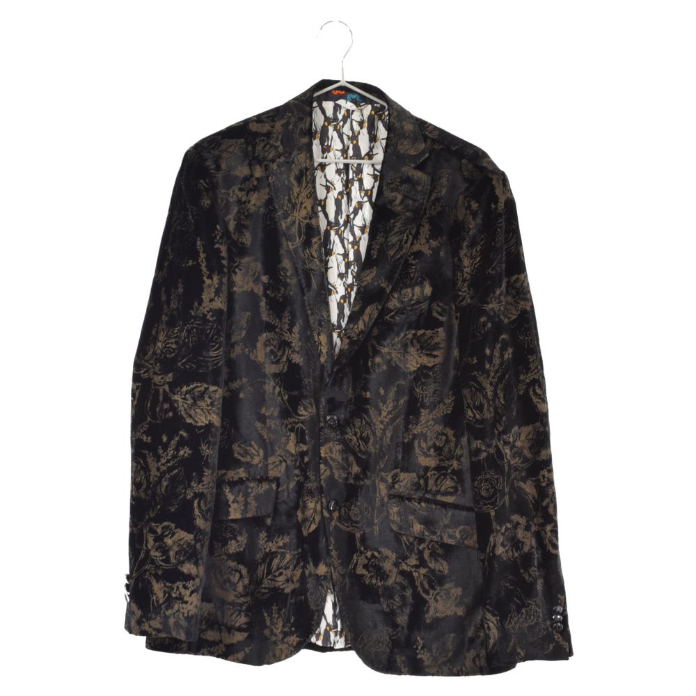 ETRO (エトロ) ピークドラペル 裏地総柄 シルク混 サイドベンツ