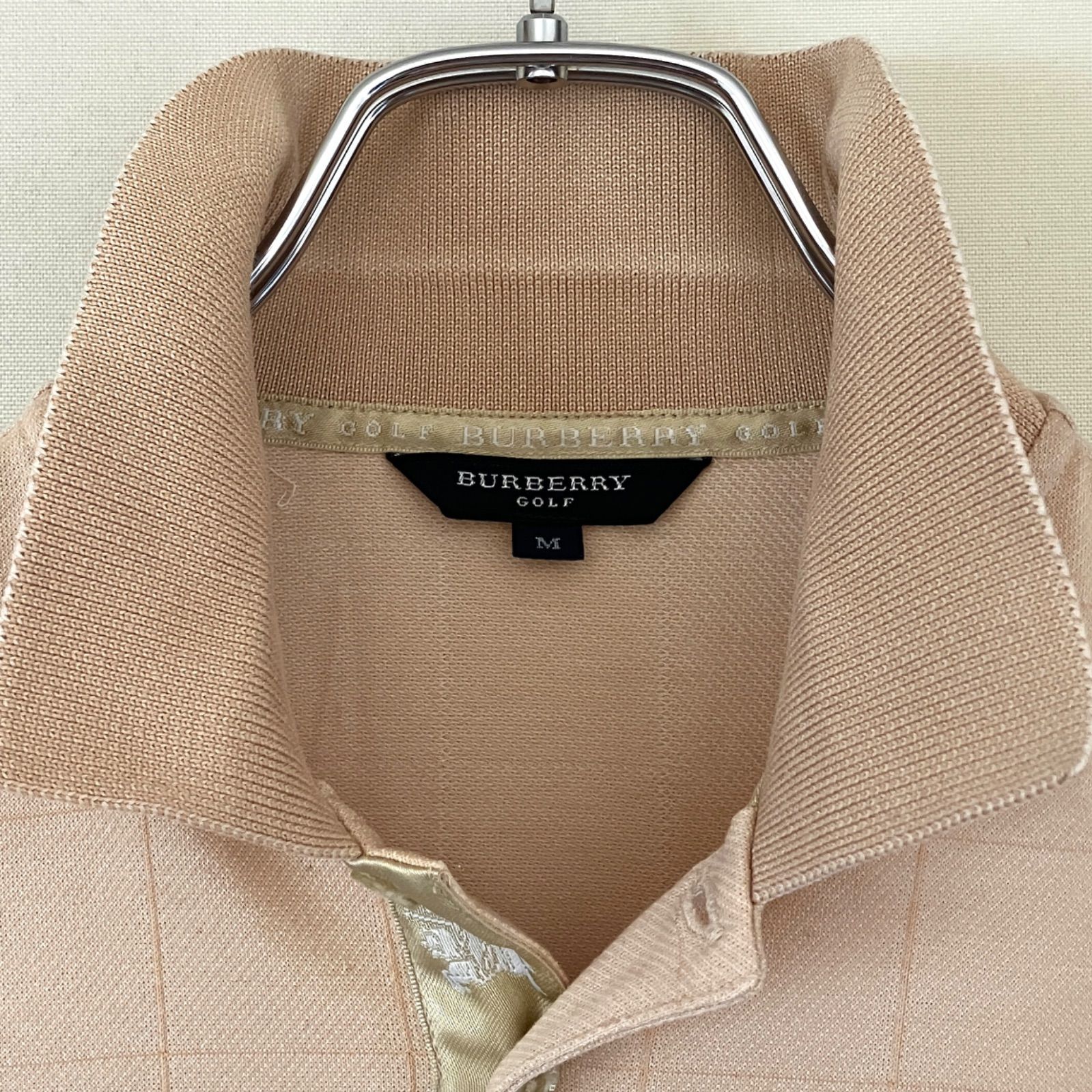 【美品】バーバリー　ゴルフ　ポロシャツ　ノバチェック　綿　100% L バーバリーゴルフ☆ノバチェック柄ポロシャツ☆BURBERRY GOLF