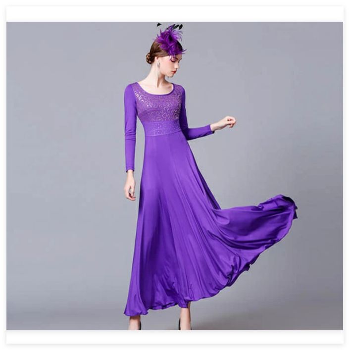 スタンダードドレス 社交ダンス パープル チョーカー付き モダン WS0665D-4M_001.jpg