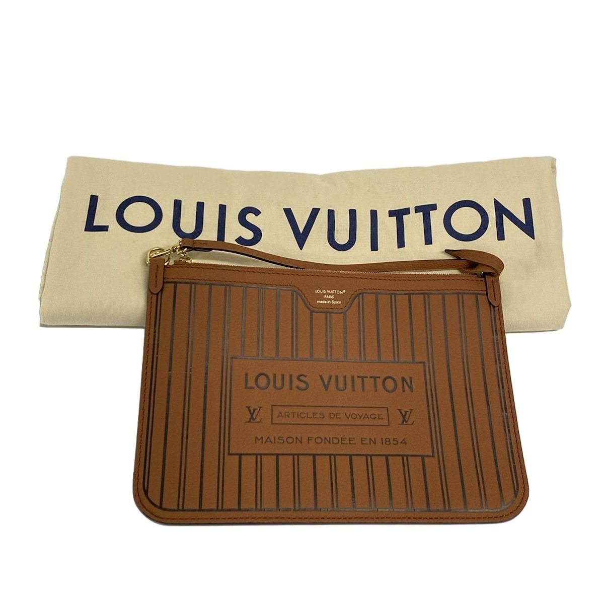 LOUIS VUITTON ルイヴィトン トートバッグ モノグラム ネヴァーフルインサイドアウトMM M12061 タン レザー 牛革 DECORATOM_COM_BR