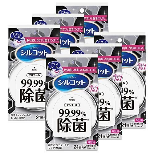 シルコット 99.99%除菌 ウェットティッシュ 外出用 24枚×6