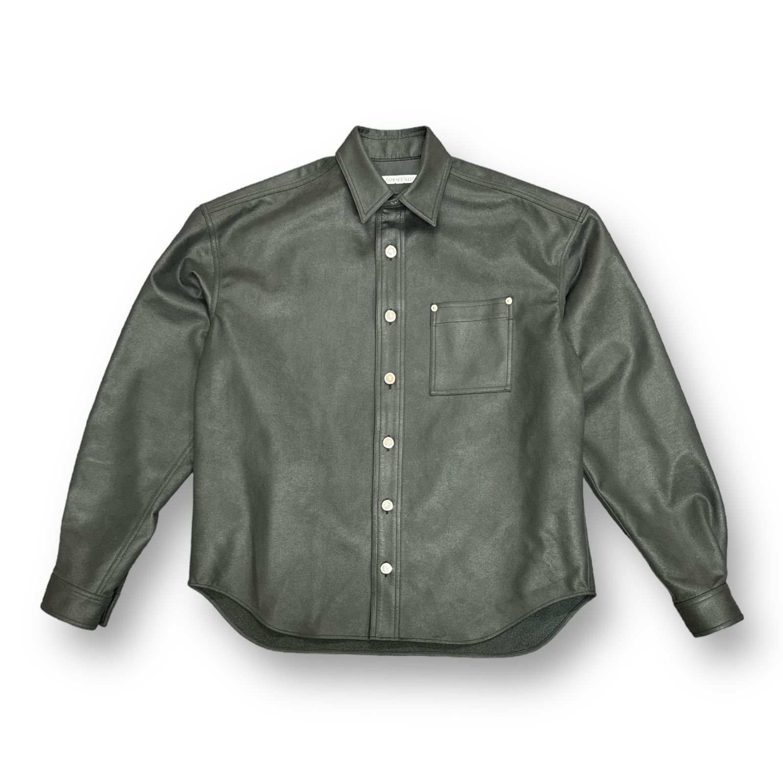 定価63800円 JOHN LAWRENCE SULLIVAN 22AW VEGAN LEATHER OVERSIZED SHIRT  ヴィーガンレザーオーバーサイズシャツ ジョンローレンスサリバン 3B002-0222-19 44 60054A