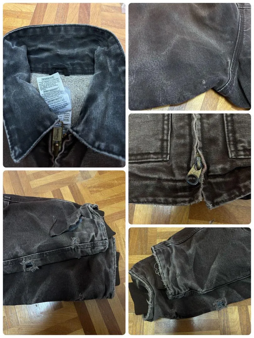 カーハート カーハート ダックジャケット 裏ボア メキシコ製 革タグ 黒