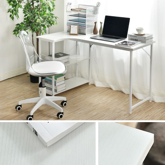 ナチュラル パソコンデスクL字120cm2段ラック付デスク木製ミシン台書斎机 新入荷」全新品 【ナチュラル】パソコンデスク L字 120cm 2段ラック付