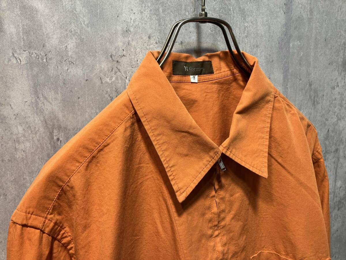 archive 00s Y’s for men zip up shirt ジップアップシャツ サイズ3 ワイズフォーメン