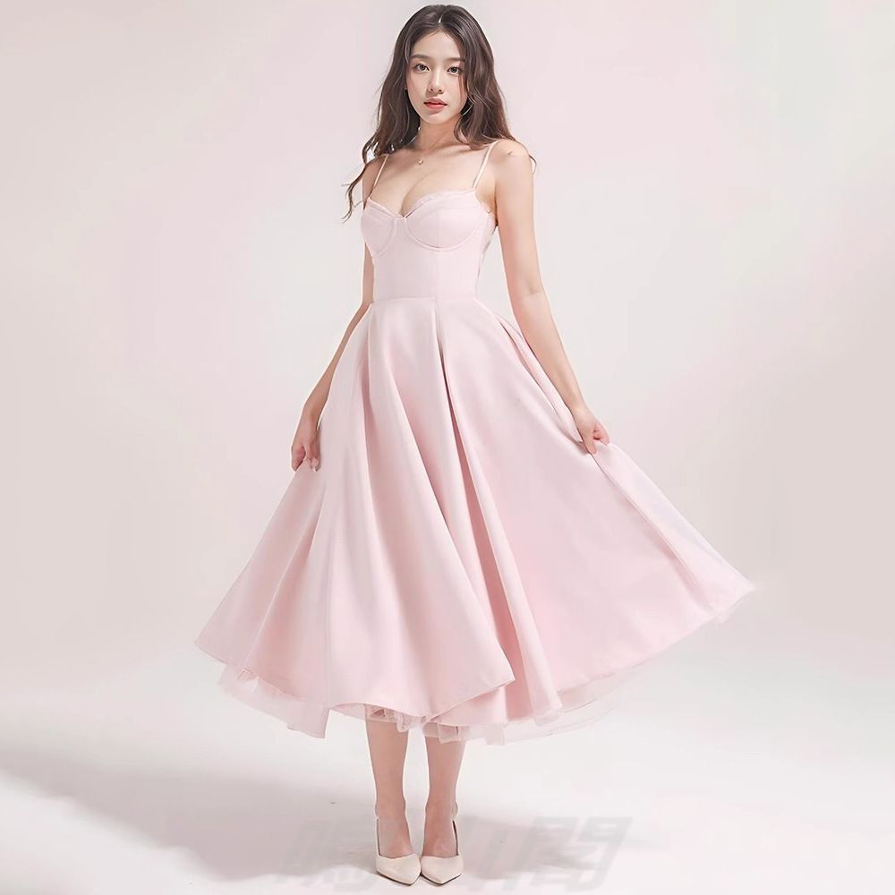 2025 ロングドレス レディース 吊りワンピース Aライン 大人 スリム パーティー 気質 高見え 上品 夏服WP 109 MAAHADDERANG_COM