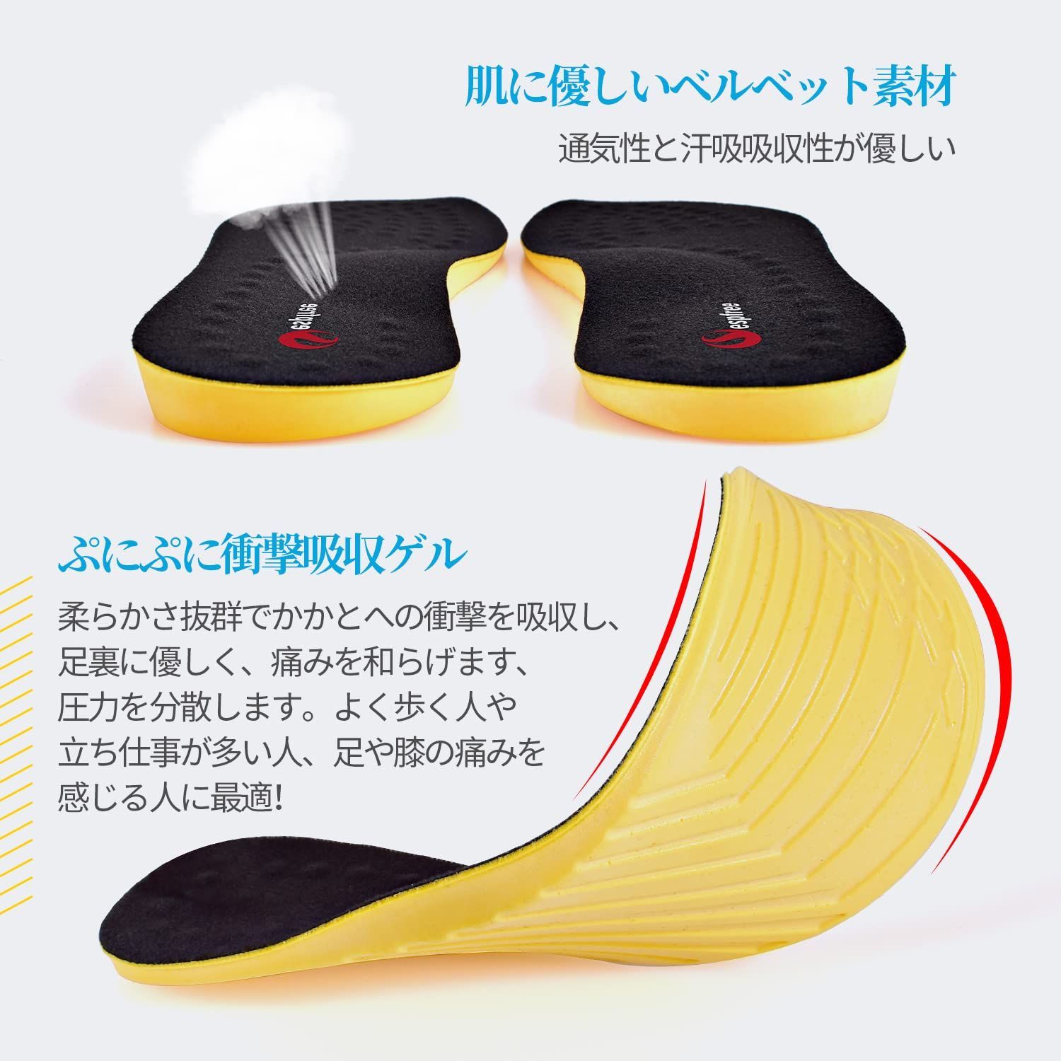疲れにくい ひざ・腰をかんわ O脚たいさくグッズ 衝撃吸収 美脚 アーチ 