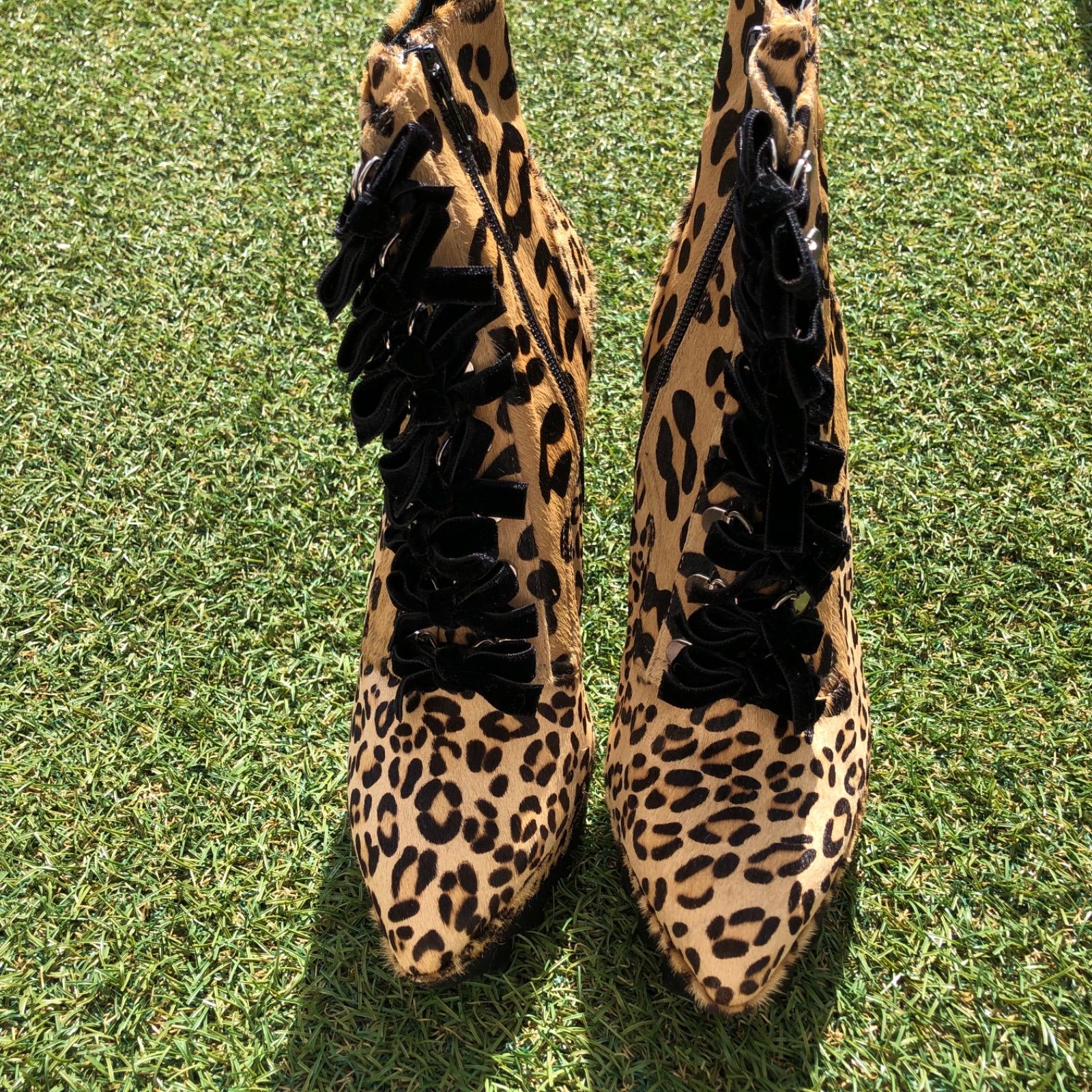 美品L G.V.G.V. CAT FOOT 猫足レースアップブーツブーツ D96 美品L G.V.G.V. CAT FOOT 猫足レースアップブーツブーツ D96