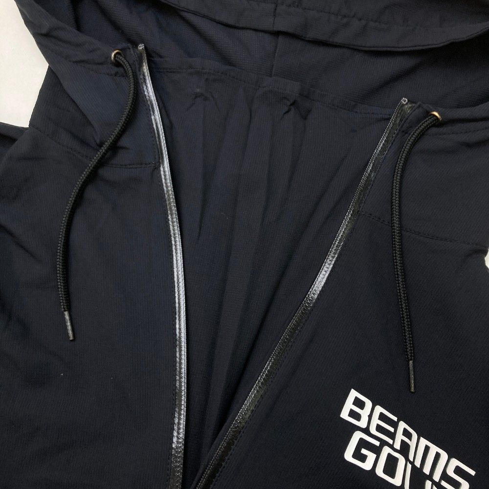 サイズ：S BEAMS GOLF ビームスゴルフ  ハーフジップ 長袖ブルゾン ポケッタブル  ブラック系 [240101451888] ゴルフウェア メンズ ストスト サイズ：S BEAMS GOLF ビームスゴルフ ハーフジップ 長袖
