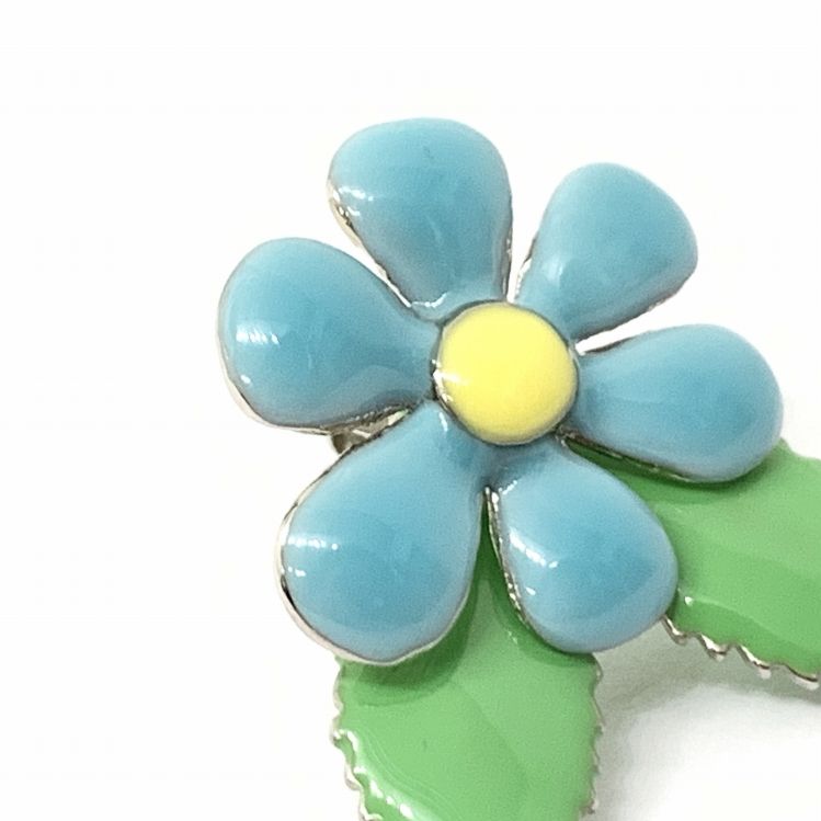 Rene ルネ ピアス ラッカー フラワー ブルー - メルカリ