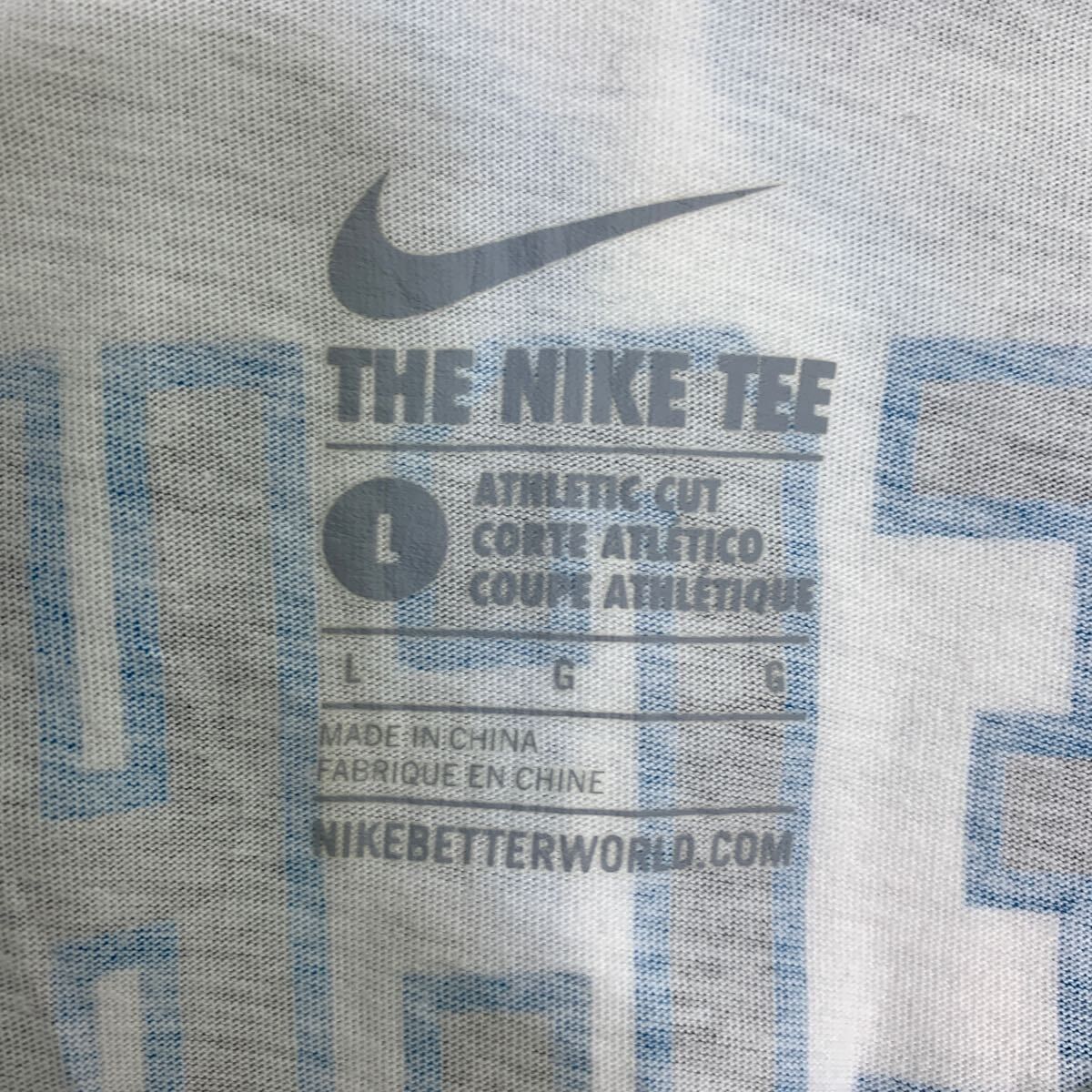 NIKE 半袖 プリント Tシャツ Lサイズ NIKE バックプリント ホワイト 古着卸 アメリカ仕入 t2407-3446