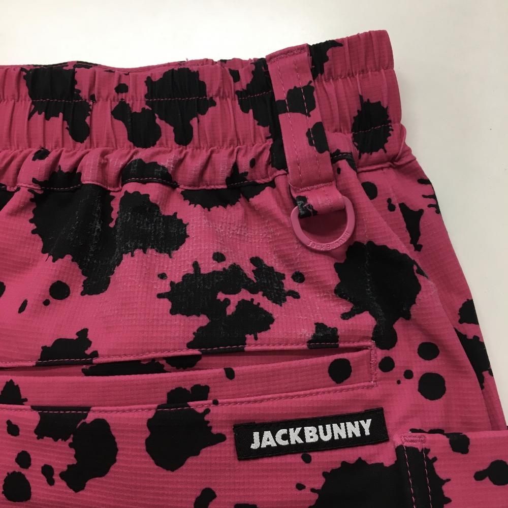☆特価☆ジャックバニー スカート ピンク×黒 ペイント柄 内側