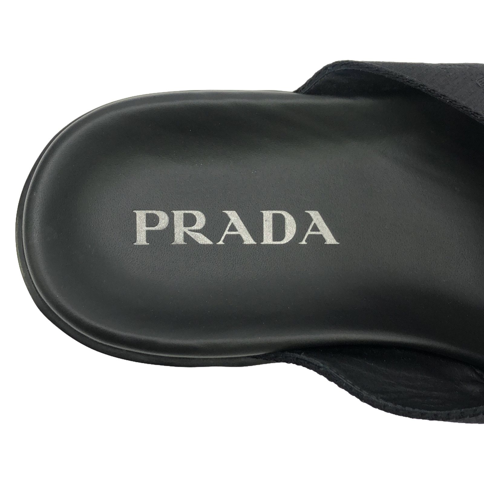 プラダ PRADA サンダル ラバーサンダル 2Y3028 ブラック ラバー ラバー