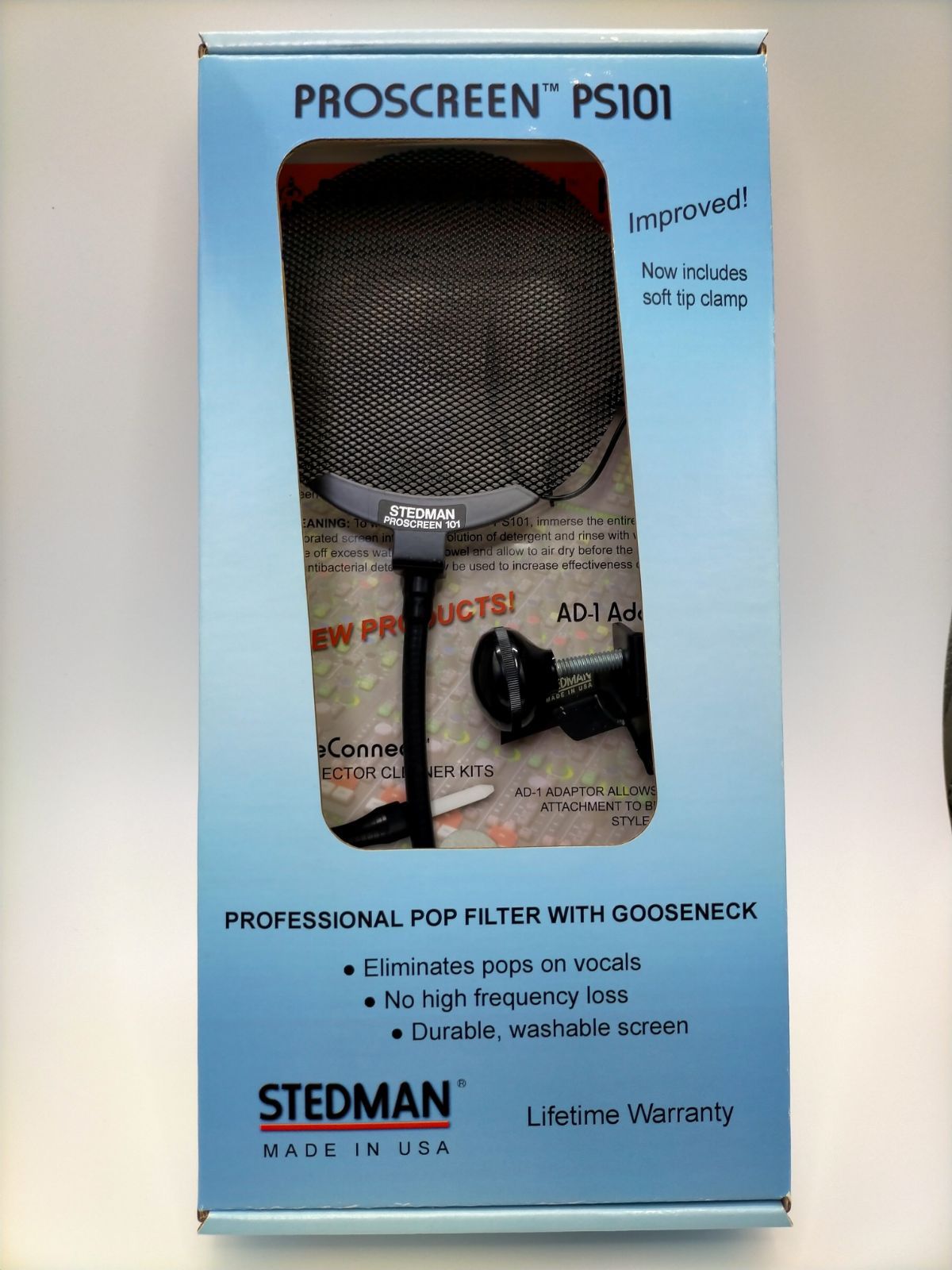 STEDMAN PROSCREEN 101 Custom メタルポップガード ステッドマン グースネックつきメタル・ポッピングガード