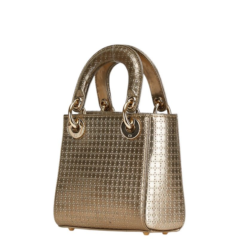 FENDI フェンディ オーストリッチ ダチョウ ゴールド2wayハンドバッグ 