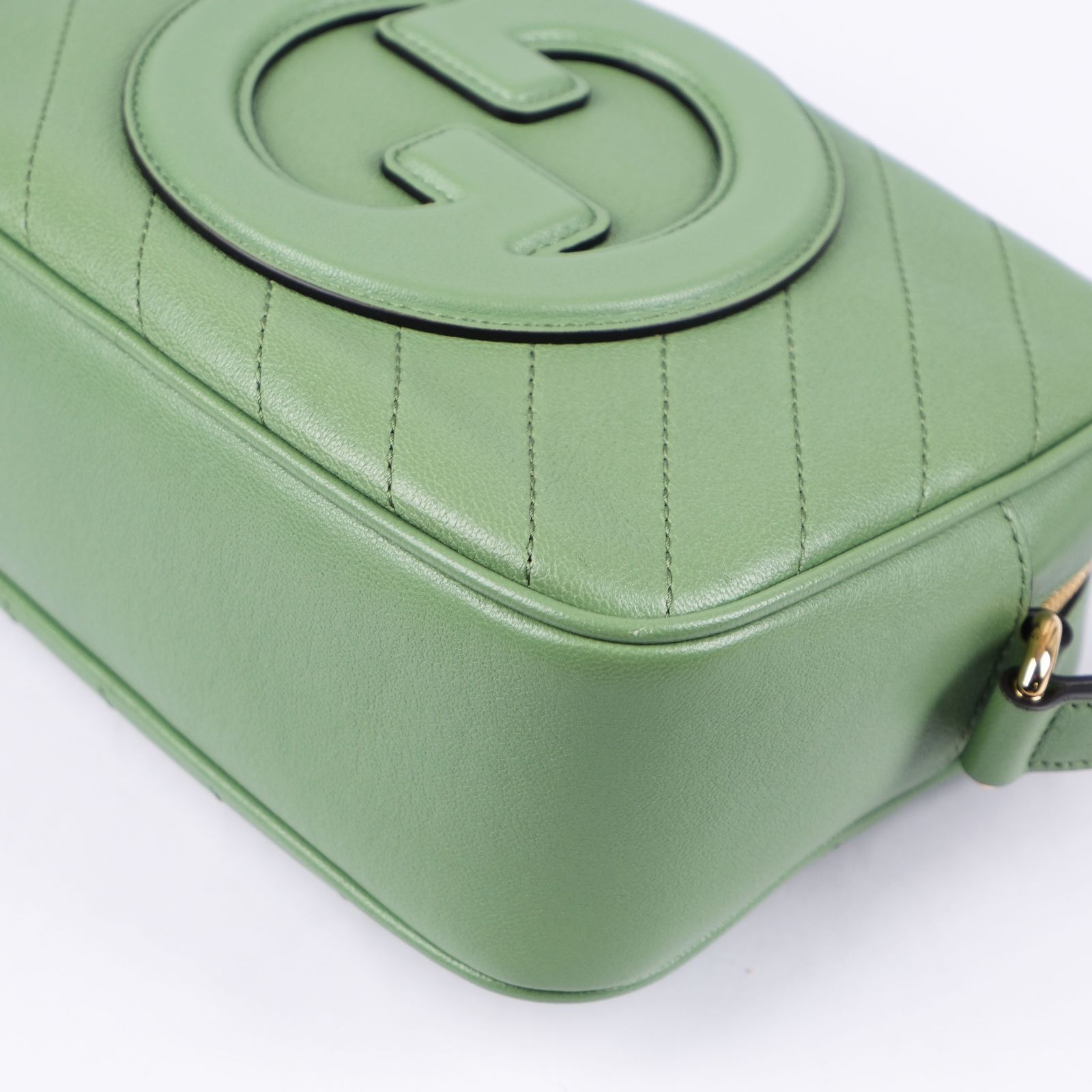 Gucci グリーンレザー ショルダーバッグ ☆未使用品☆GUCCI グッチ ブロンディ レザー ショルダーバッグ