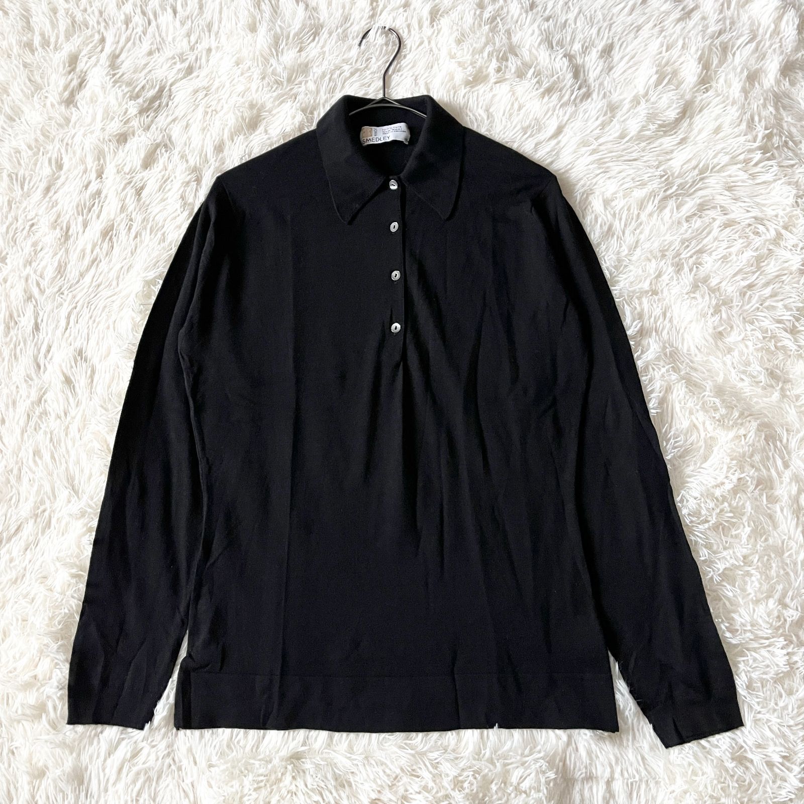 JOHN SMEDLEY ジョンスメドレー ハーフボタン 襟付きニット 長袖 