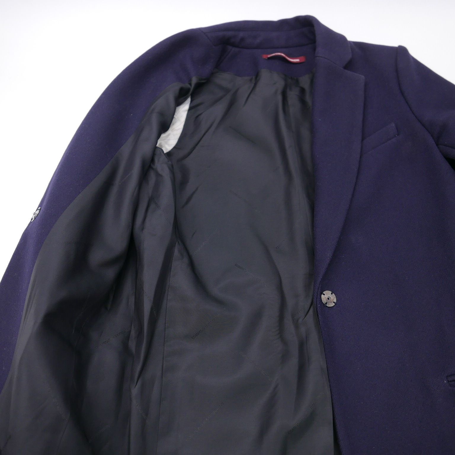 美品　コントワーデコトニエ　ネイビーウールレザーコート ユニクロ公式 | ウールカシミヤローデンコート（コントワーデ