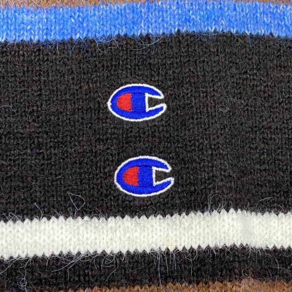 中古】Champion×ZARA ボーダーストライプ ニット XL チャンピオン×ザラ