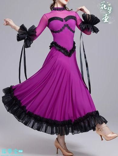 25年 社交ダンスドレス スタンダードドレス デモ用 ルンバ オーダーメイド 撮影会 舞台 イベント 花夢堂-111