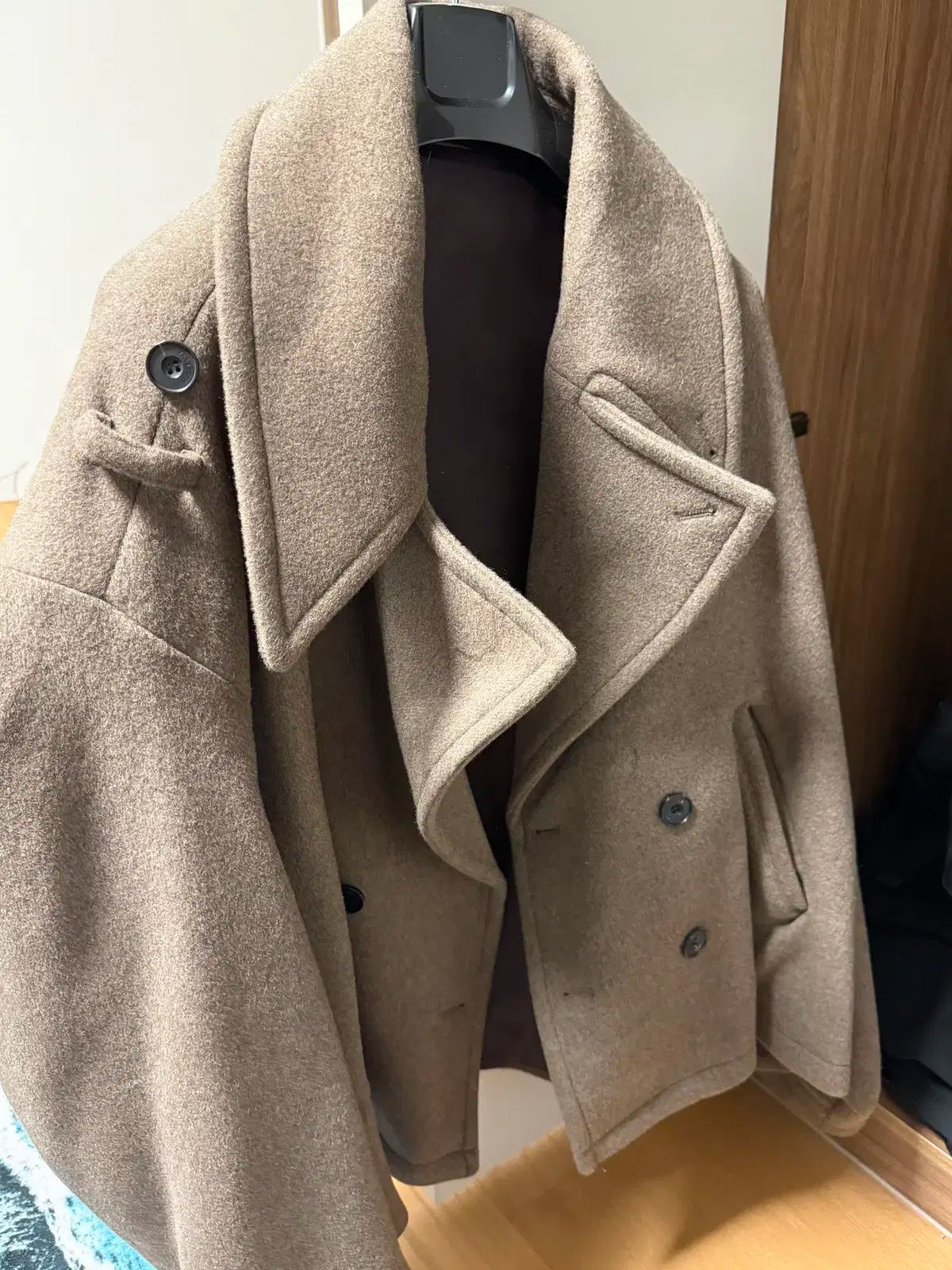 Pas 0ㄷㄷ ファーコート オートミール