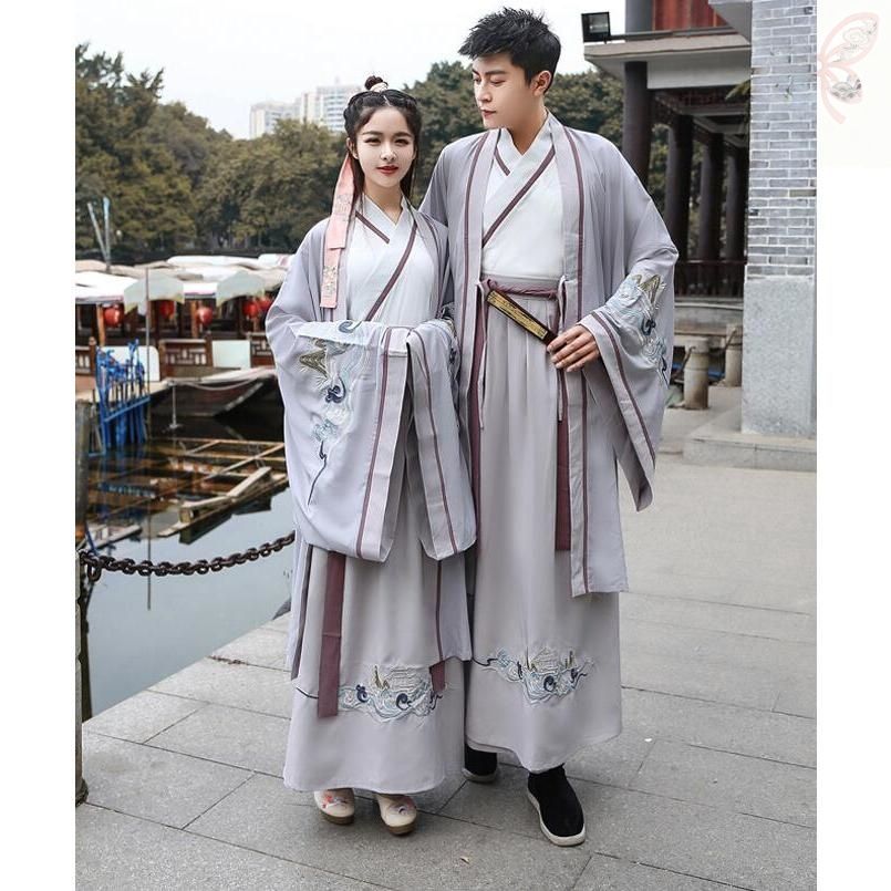 華やか中華服3点セット メンズ レディース漢服唐装 オリジナル男女兼用チャイナ服 中華衣装 華服 ブラウス ロングスカート 袴 広