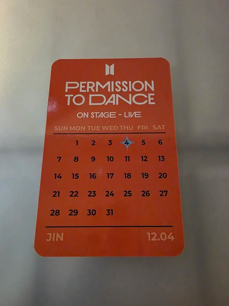 BTS(防弾少年団・バンタン) Permission to Dance ジン(JIN