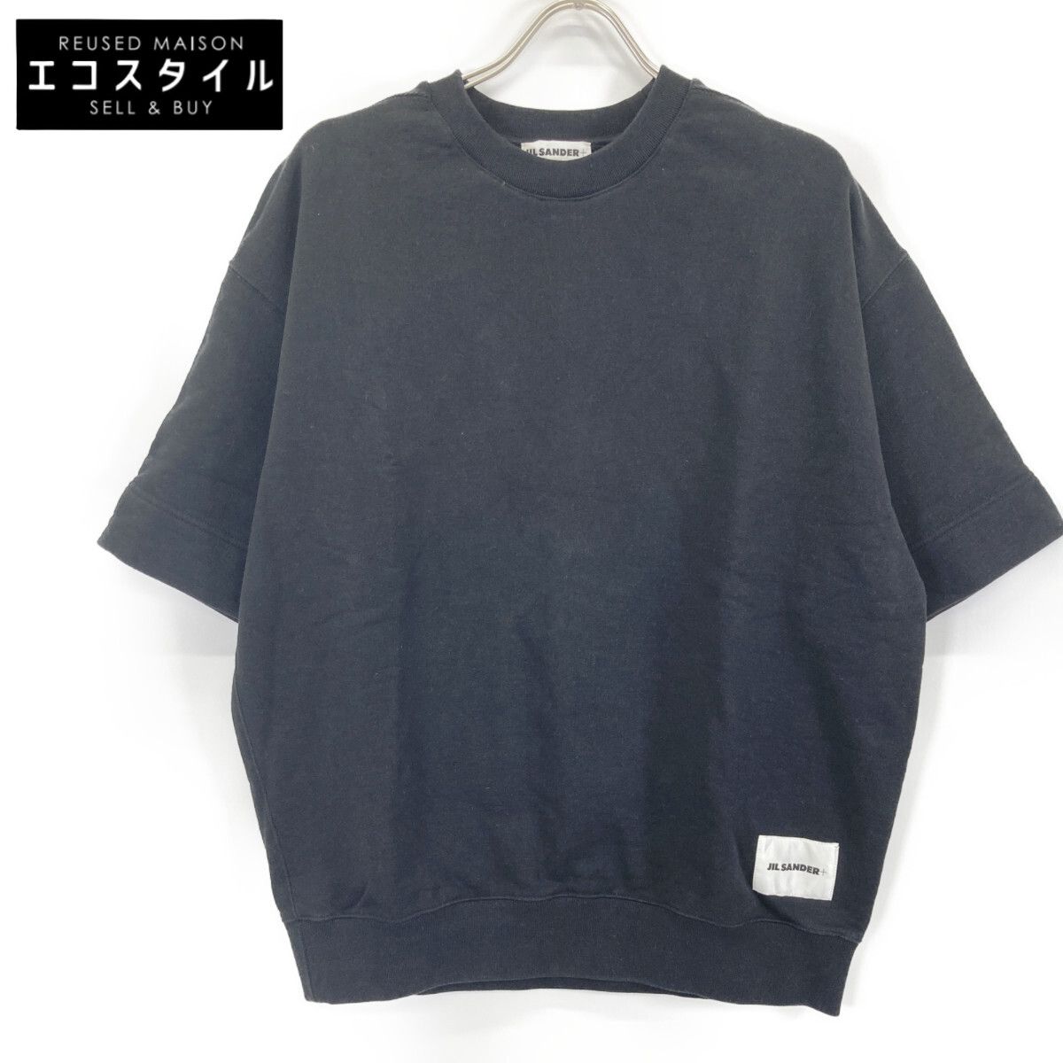 JIL SANDER ジルサンダープラス J47GC0110 ﾌﾞﾗｯｸ 半袖ｽｳｪｯﾄ L