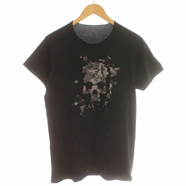 ルシアンペラフィネ LUCIEN PELLAT-FINET Tシャツ 半袖 カットソー 迷彩 カットオフ S 黒 ブラック /☆G - メルカリ