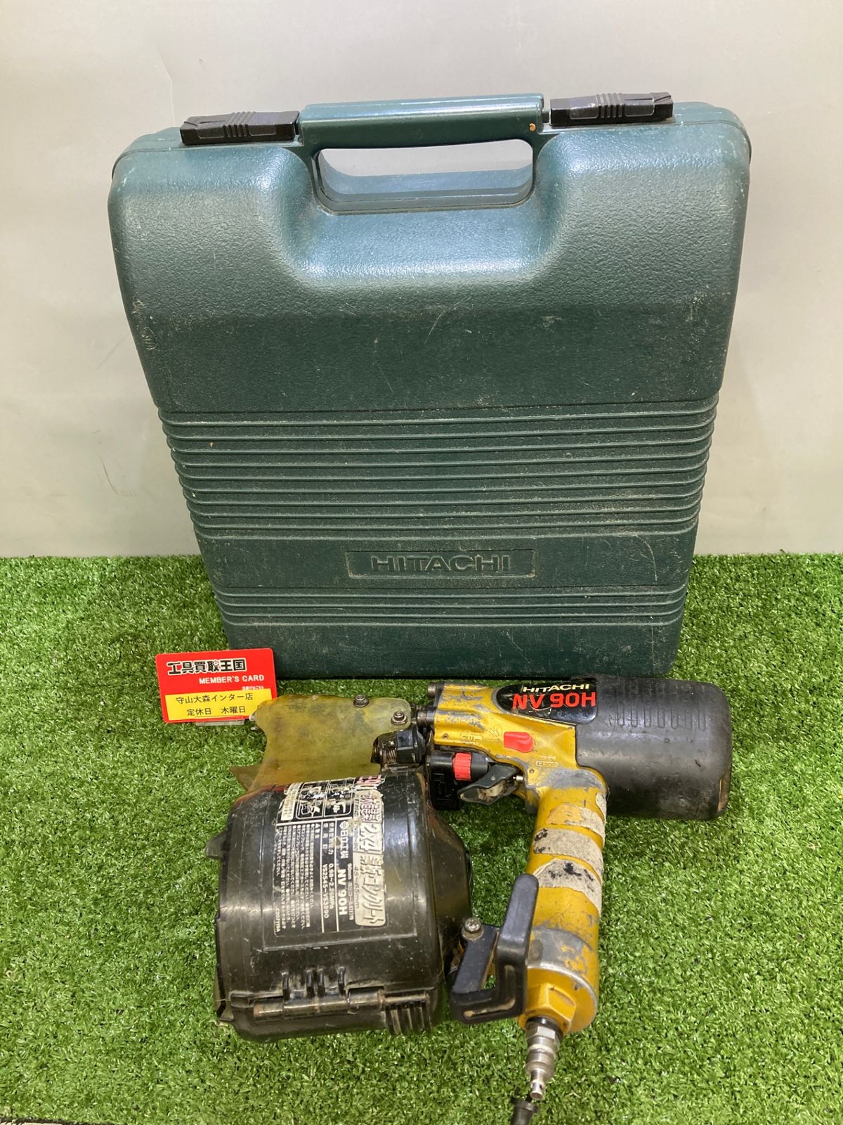 【中古品】【0921】日立　高圧釘打ち機　NV90H　ITSWR6KUMW8A